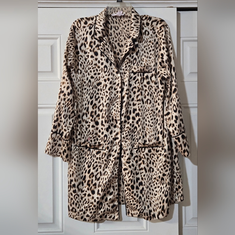Victoria's Secret Leopard Print Satin Nightshirt